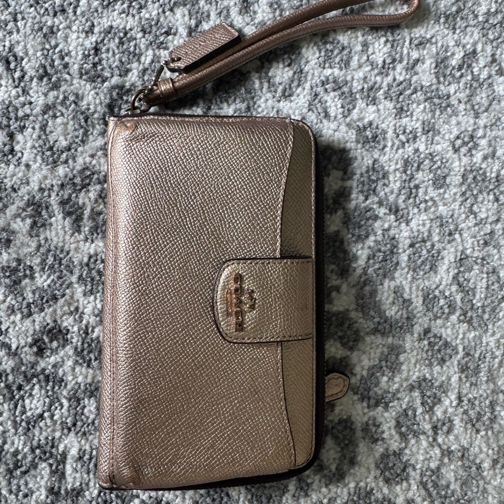 Coach Bronze Wristlet Wallet
